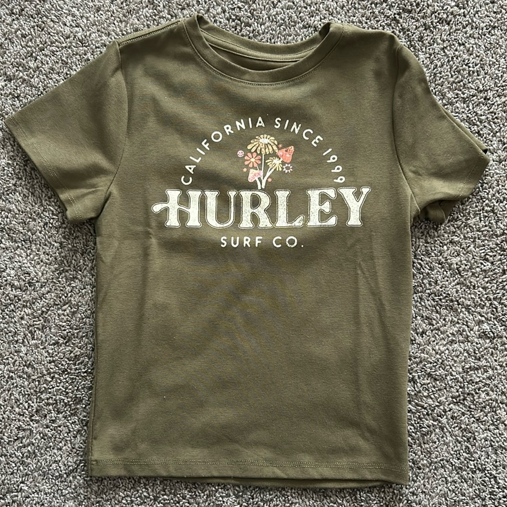 Hurley Olive Green Short Sleeve Tee